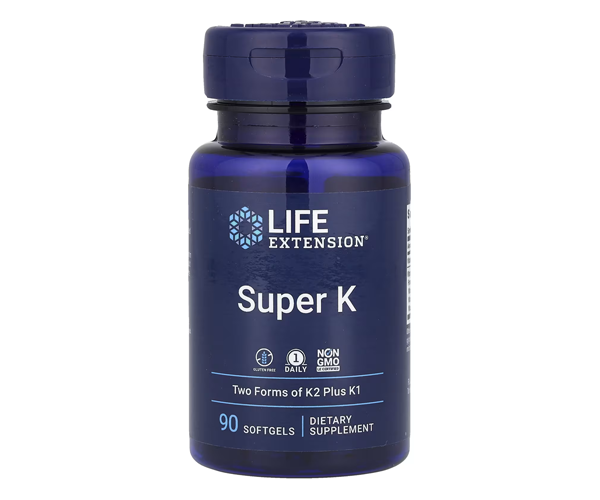 Витамин K и K2 комплекс Life Extension (Super K with advanced K2) 2600 мкг 90 капсул
