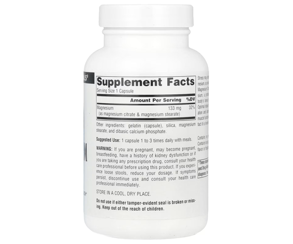 Цитрат магния Source Naturals (Magnesium Citrate) 133 мг 