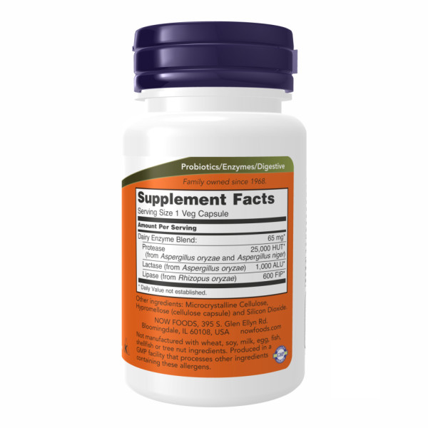 Смесь ферментов Now Foods (Dairy Digest) 90 капсул
