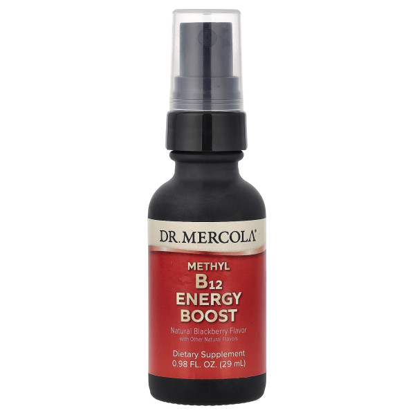 Вітамін B12 Dr. Mercola (B12 Energy Boost) 25 мл зі смаком ожини