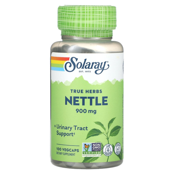 Крапива True Herbs Solaray 100 капсул (300 мг на капсулу)