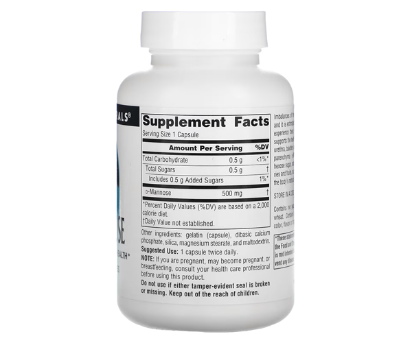 D-Манноза Source Naturals(D-Mannose) 500 мг 