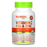 Витамин C, D3 и цинк Nutribiotic (Vitamin C+D3 & Zinc) 100 капсул