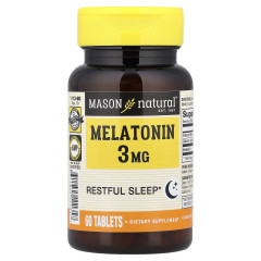 Мелатонін Mason Natural  (Melatonin) 3 мг 60 таблеток