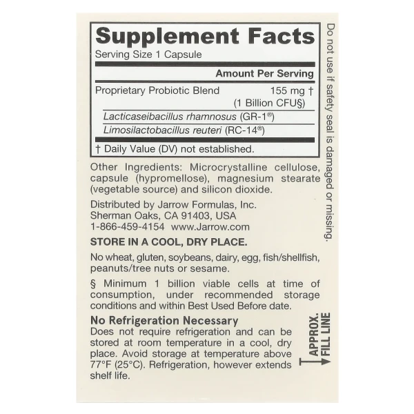 Пробиотик для женщин Jarrow Formulas (Fem Dophilus) 1 млрд КОЕ 