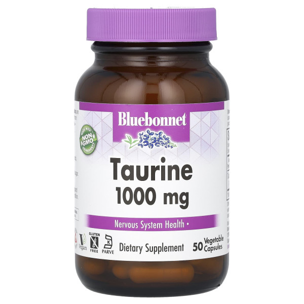 Таурин Bluebonnet Nutrition (Taurine) 1000 мг 50 капсул