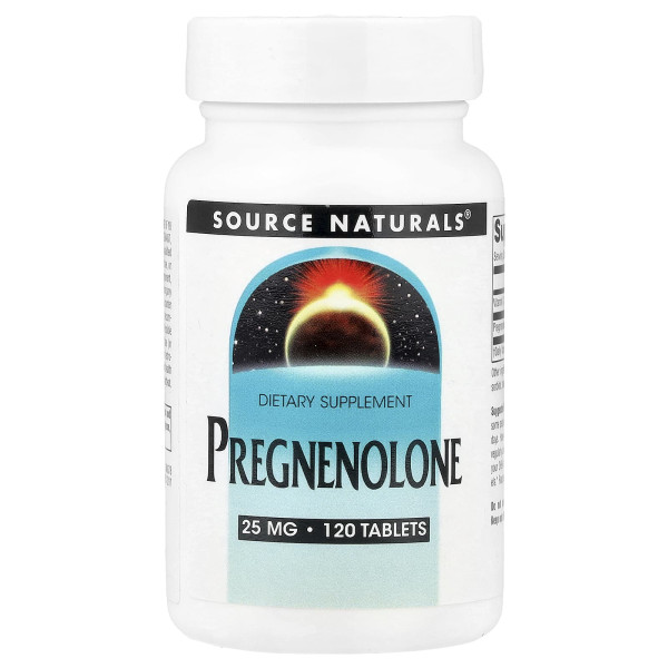 Прегненолон Source Naturals (Pregnenolone) 25 мг 120 таблеток