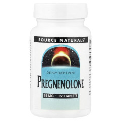 Прегненолон Source Naturals (Pregnenolone) 25 мг 120 таблеток