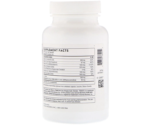 Кофакторы для щитовидной железы Thorne Research (Thyrocsin) 120 капсул