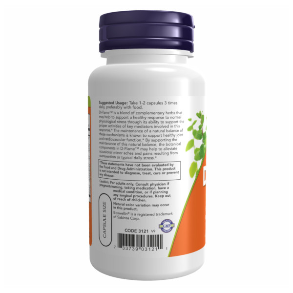 Комплекс для підтримки при перевтомі та від болю Now Foods  (D-Flame) 90 капсул
