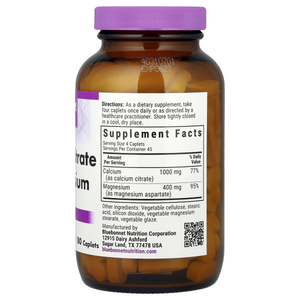 Цитрат кальция с магнием Bluebonnet Nutrition (Calcium Citrate Plus Magnesium) 1000 мг/400 мг 