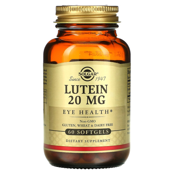 Лютеин Solgar (Lutein) 20 мг 60 капсул
