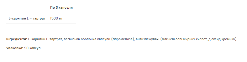 L-карнитин 1500 мг VPLab 90 капсул