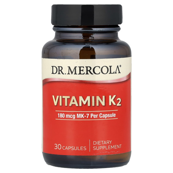 Вітамін К2 Dr. Mercola  (Vitamin K2) 180 мкг 30 капсул