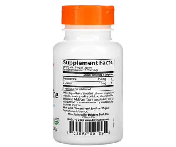 Бенфотиамин Doctor's Best (Benfotiamine) 150 мг 
