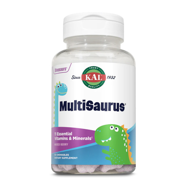 Мультивитамины для детей (Kids Multisaurus Gummies) 60 жевательных конфет ягодное ассорти