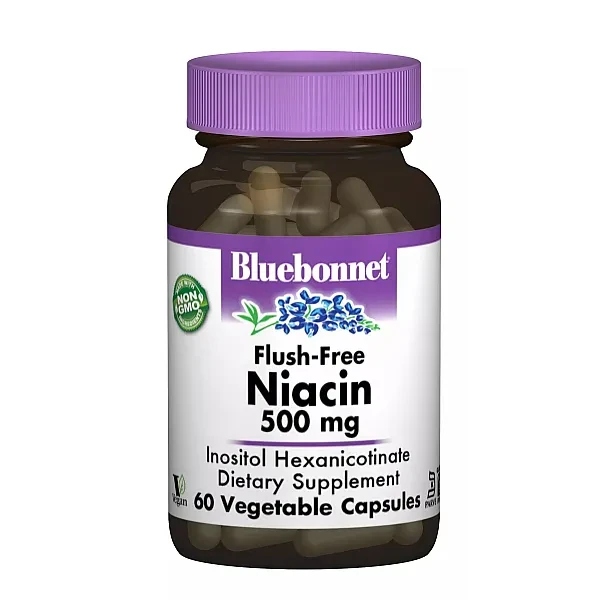 Ніацин Вітамін В3 Bluebonnet Nutrition  (Niacin Vitamin B3) 500 мг 