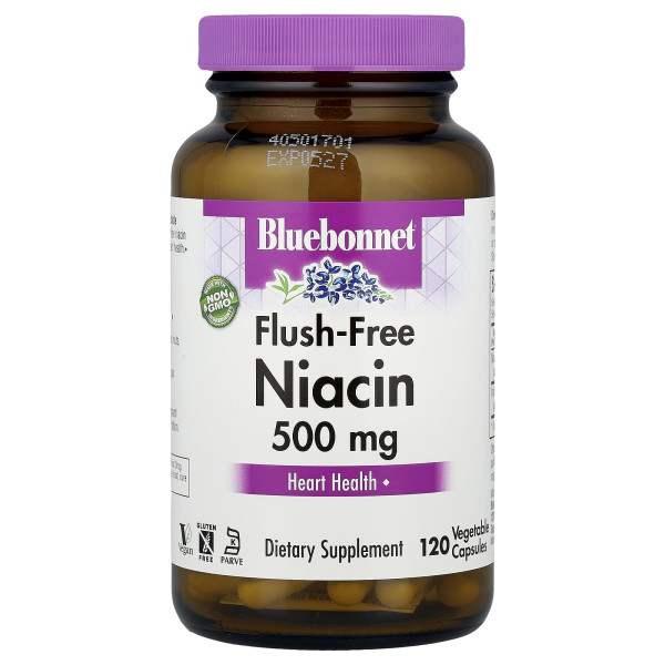 Ніацин Вітамін В3 Bluebonnet Nutrition  (Niacin Vitamin B3) 500 мг 