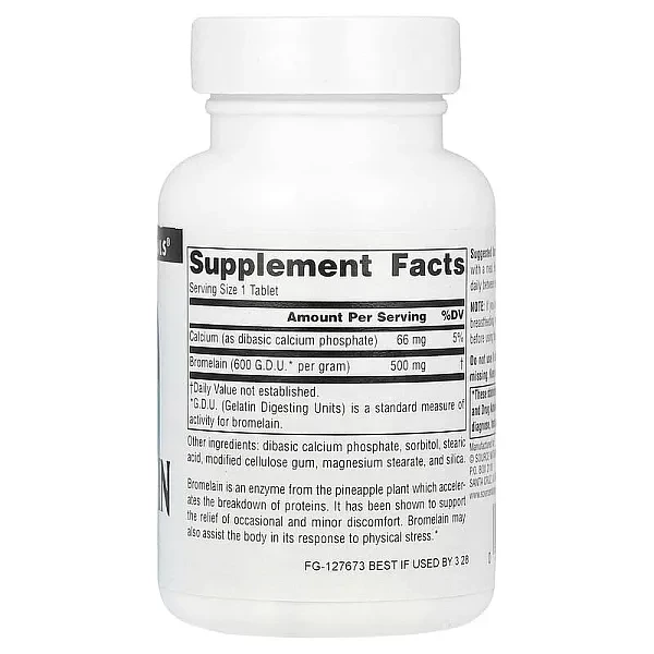 Бромелайн Source Naturals (Bromelain) 60 таблеток