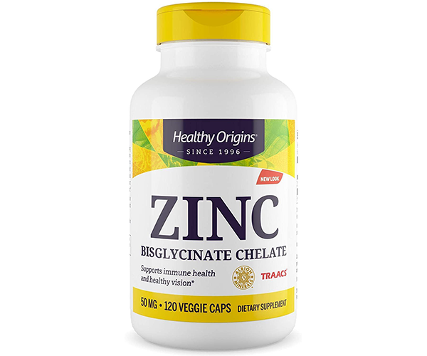 Цинк бісгліцинат Healthy Origins  (Zinc Bisglycinate Chelate) 50 мг 120 капсул