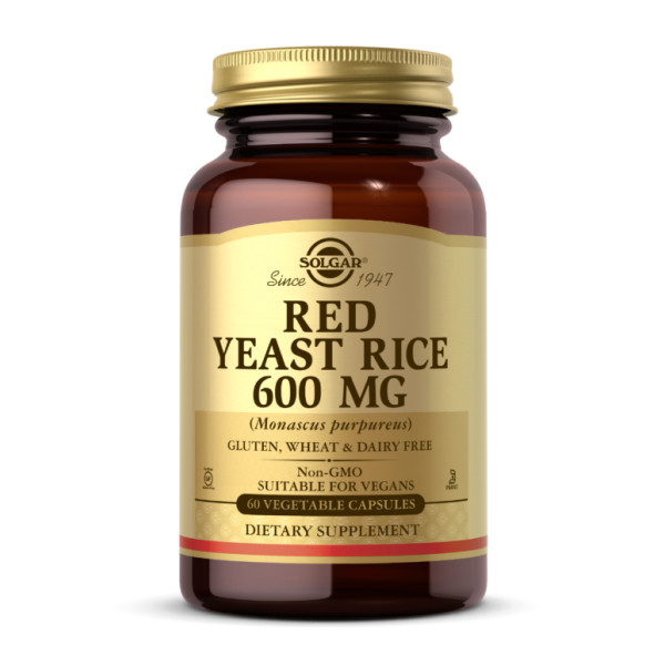 Красный дрожжевой рис Solgar (Red Yeast Rice) 600 мг 60 капсул