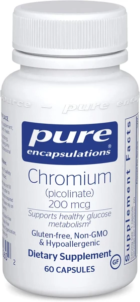 Хром піколінат Pure Encapsulations  (Chromium picolinate) 200 мкг 60 капсул