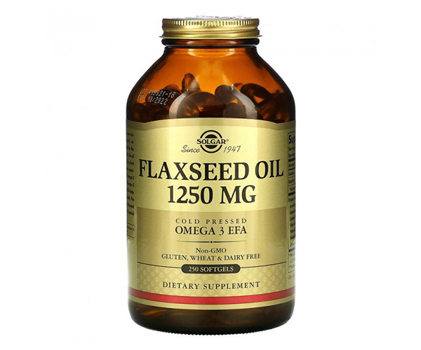 Лляна олія Solgar (flaxseed oil) 1250 мг 