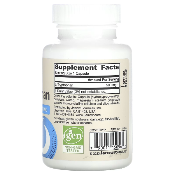 Л-Триптофан Jarrow Formulas (L-Tryptophan) 500 мг 60 капсул