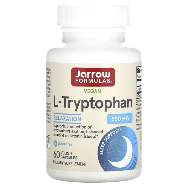 Л-Триптофан Jarrow Formulas (L-Tryptophan) 500 мг 60 капсул