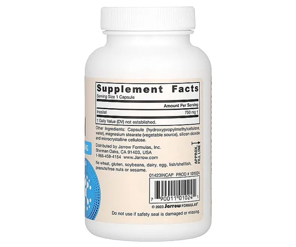Інозитол Jarrow Formulas (Inositol) 750 мг 100 капсул