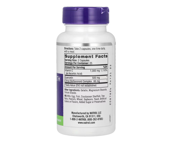 Кверцетин Natrol (Quercetin) 500 мг 50 капсул