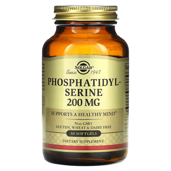 Фосфатидилсерін Solgar (Phosphatidylserine) 200 мг 60 капсул