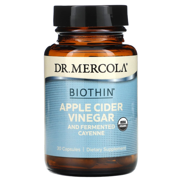 Яблочный уксус и кайенский перец Dr. Mercola (Apple Cider Vinegar and Cayenne) 30 капсул