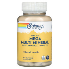 Мультиминеральный комплекс без железа Solaray (Mega Multi Mineral Iron Free) 100 капсул