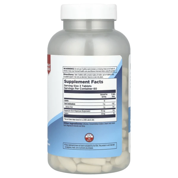 Хелатний бісгліцинат магнію KAL (Chelated Magnesium Bisglycinate) 180 таблеток