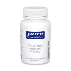 Хром піколінат Pure Encapsulations  (Chromium picolinate) 500 мкг 180 капсул