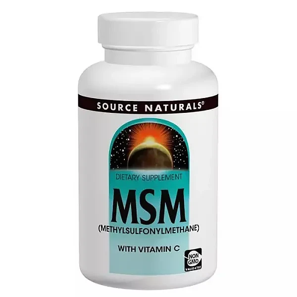 МСМ із Вітаміном C Source Naturals (MSM) 1000 мг 60 таблеток