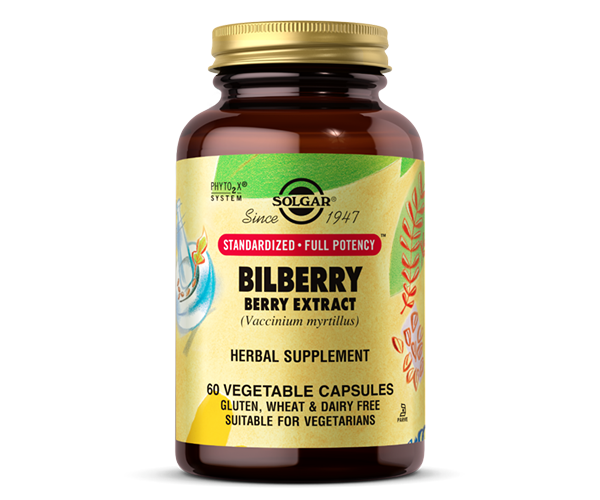 Экстракт черники Solgar (Bilberry Berry extract) 260 мг 60 капсул