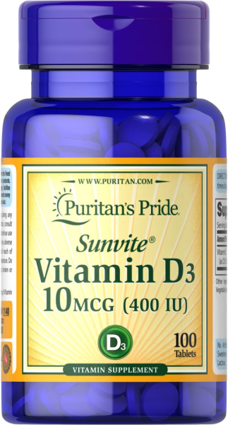 Вітамін D3 Puritan's Pride  (Vitamin D3) 400 МО 