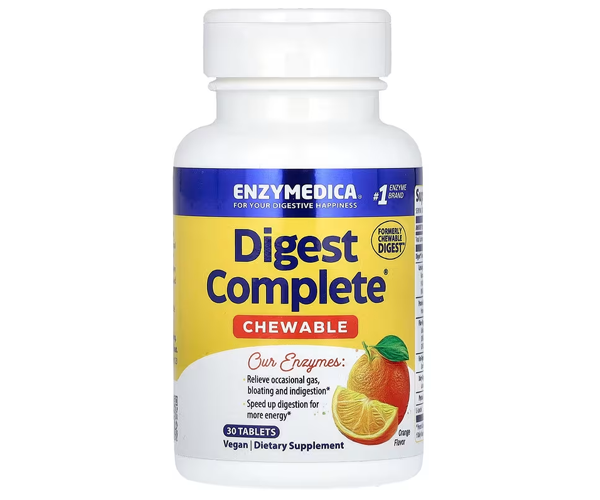 Пищеварительные ферменты Enzymedica Chewable Digest со вкусом апельсина