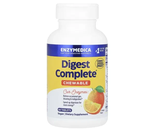 Пищеварительные ферменты Enzymedica Chewable Digest со вкусом апельсина