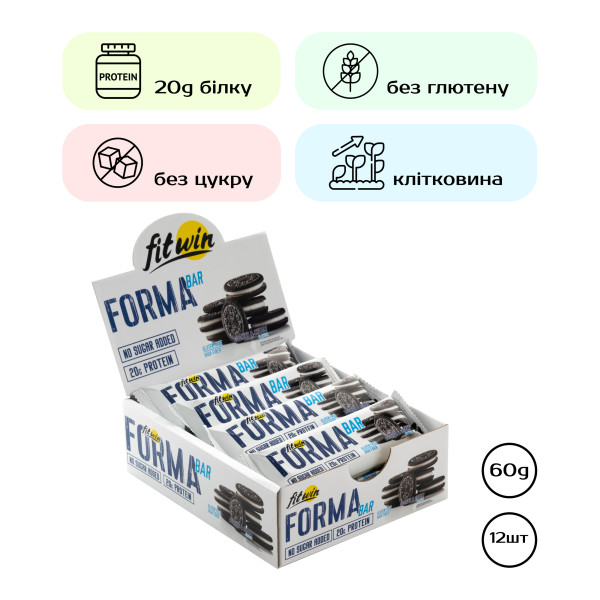 Протеїнові батончики FormaBar FitWin 12 шт по 60 гр