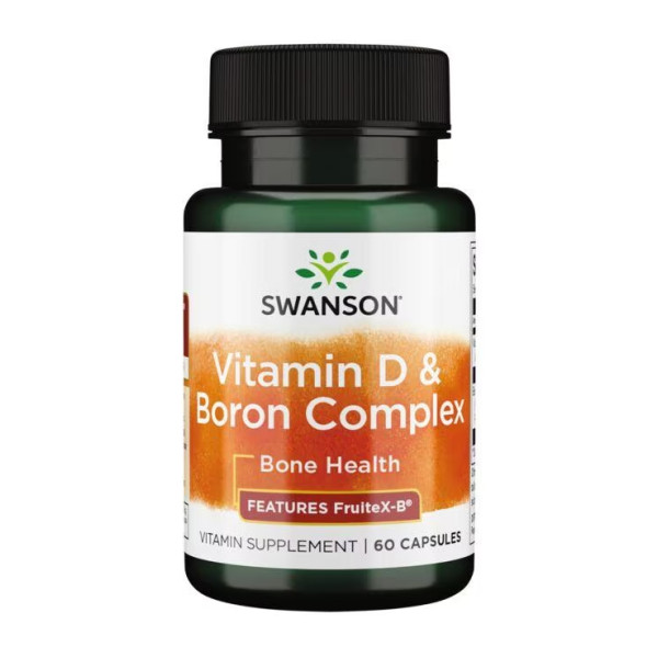 Комплекс вітаміну D та бору Swanson (Vitamin D Boron Complex) 60 капсул