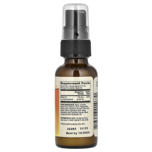 Cпрей с витамином D3 Dr. Mercola (Vitamin D3 sunshine mist) 5000 МЕ 29 мл со вкусом апельсина