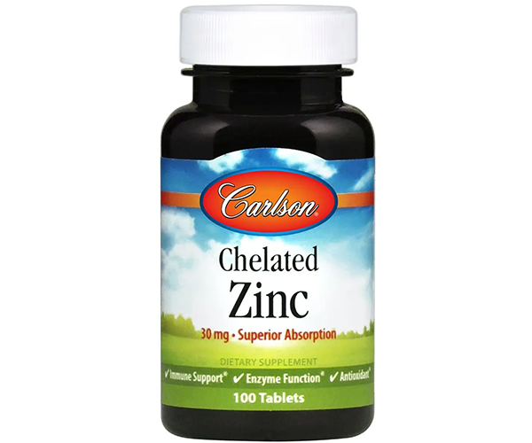 Цинк хелатный Carlson Labs (Chelated Zinc) 30 мг 