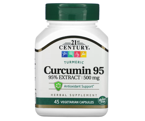 Куркумін 21st Century  (Curcumin 95) 500 мг 45 капсул