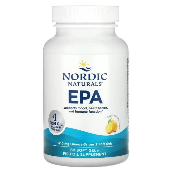 ЭПК Nordic Naturals EPA 1210 мг со вкусом лимона 60 капсул 