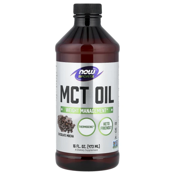 Олія МСТ NOW Foods  (MCT Oil) 473 мл зі смаком шоколад-мокко