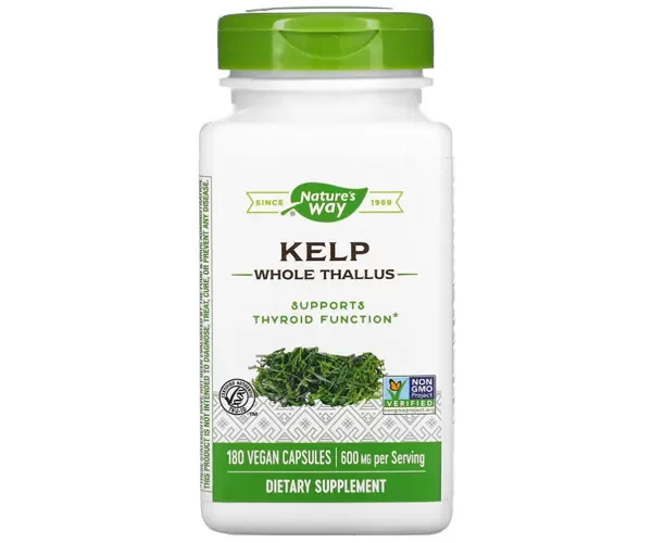 Келп (Ламинария Kelp) Nature's Way 600 мг 180 капсул