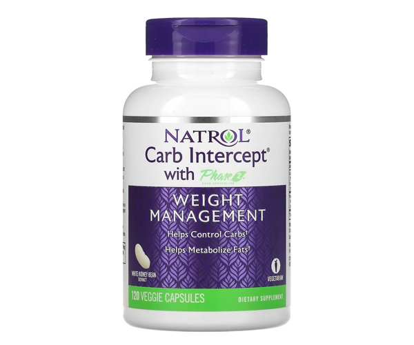 Добавка для знижения ваги Natrol  (Carb Intercept phase 2) 500 мг 